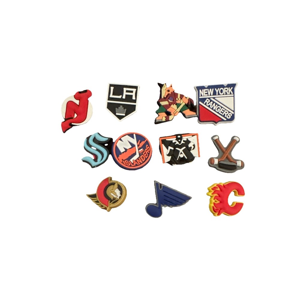 Croc Charms Jibbitz HOCKEY NHL LOT of 12